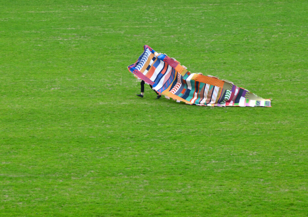 « Goal » carpet series, cotton and polyester, 2020.