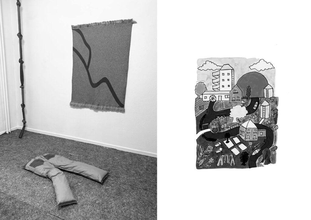 « Ici, tout est permis » tapestry « la rivière » 148x130, 2022